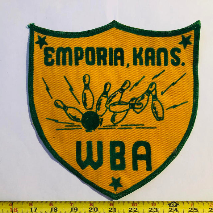 Emporia Kansas WBA Bowling Back Vintage Patch