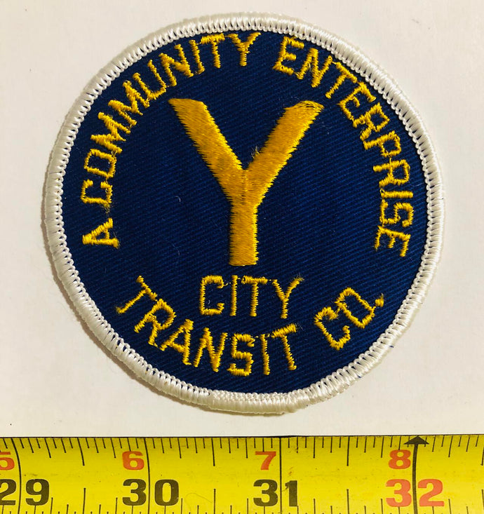 Y City Transit Company Railroad Vintage Patch